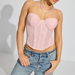 Chrishell Lace Mesh Bustier