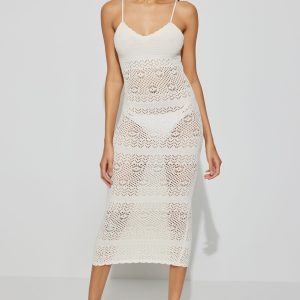 Crochet Scallop Edge Maxi Dress