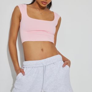 Square Neck Seamless Tee