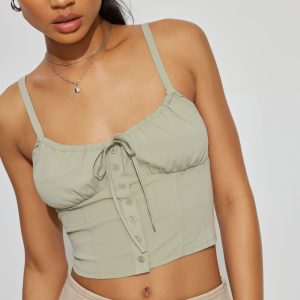 Rosie Buttoned Milkmaid Cami