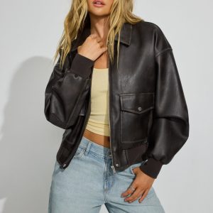Vintage Faux Leather Jacket