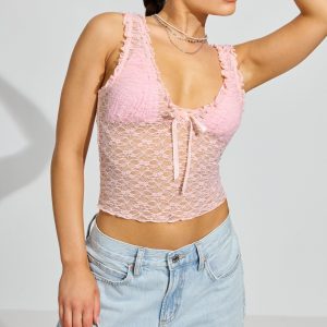 Bubble Lace Tank Top