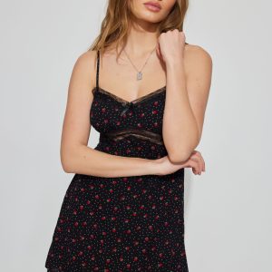 Lace Trim Slip Dress