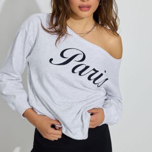 SoftTerry Off Shoulder Sweatshirt