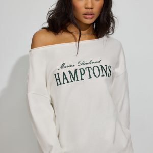 SoftTerry Off Shoulder Sweatshirt