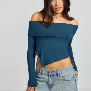 Long Sleeve Asymmetric Top