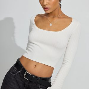 Bodycon Scoop Neck Sweater