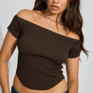 Off Shoulder Short Sleeve Top