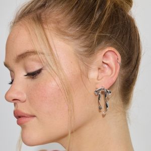 Metal Bow Earrings