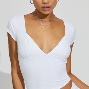 Plunge Seamed T Shirt