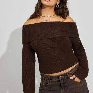 Cozy Loose Off Shoulder Sweater