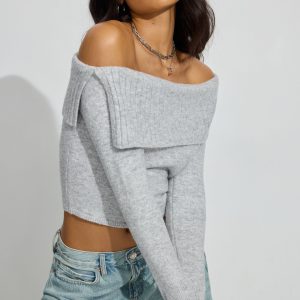 Spongy Off Shoulder Sweater