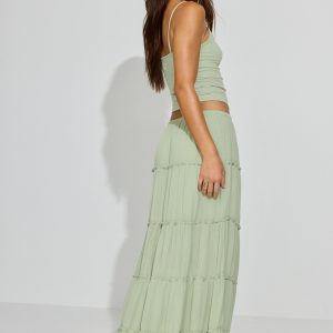 Tiered Maxi Skirt