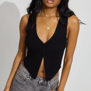 Bare V Neck Vest
