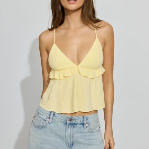 Strappy Peplum Cami Top