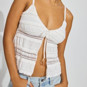 Resort Lace Flyaway Top