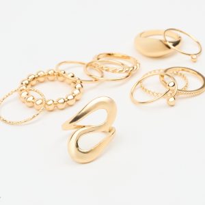 Set of 11 Abstract Rings