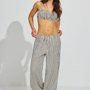 Striped Pull-On Pants