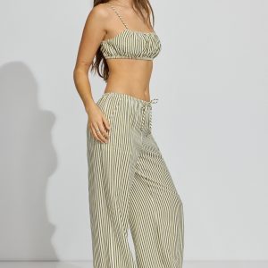 Striped Pull-On Pants