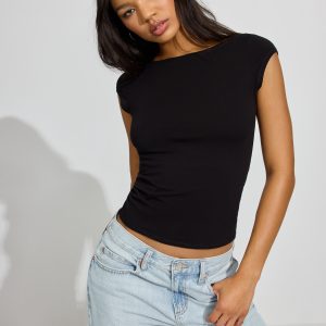 Estelle Boatneck Short Sleeve T Shirt