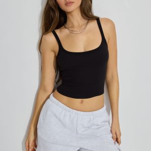 Ribbed Scoop Cami Top