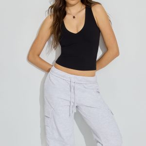 Sleek Deep V Neck Tank Top