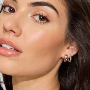 2 Pack Twisted & Smooth Huggy Earrings