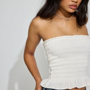 Linen Smocked Tube Top