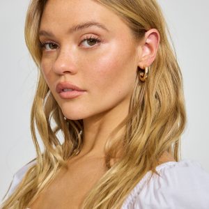 Smooth Chunky Hoop Earrings